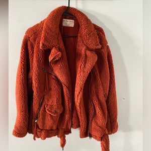 Free People So Cozy Moto Biker Jacket M